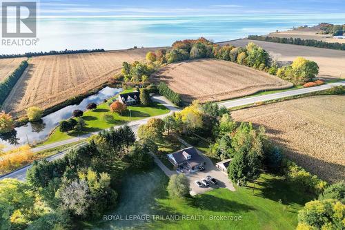 Overhead photo of house showing proximity to lake - 4465 Imperial Road, Aylmer, ON - Outdoor With View