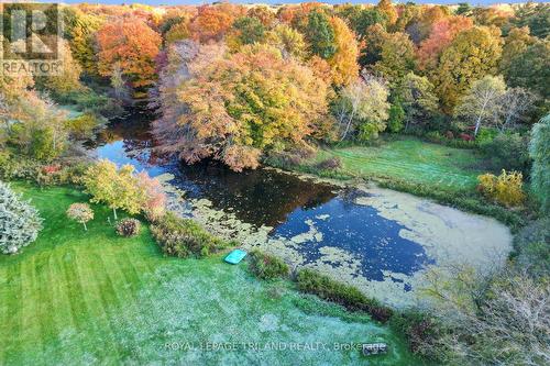 Overhead photo of the pond - 4465 Imperial Road, Aylmer, ON - Outdoor With View