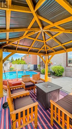 31 Ridley Drive, Hamilton, ON - Outdoor With Above Ground Pool With Exterior