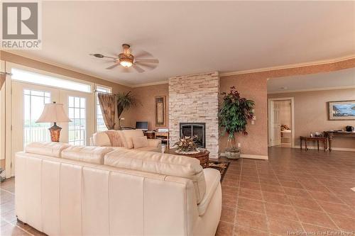 759 Route 933, Haute-Aboujagane, NB - Indoor Photo Showing Living Room With Fireplace