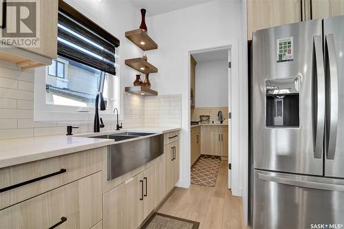 4154 Fieldstone Way, Regina, SK - Indoor Photo Showing Kitchen With Double Sink With Upgraded Kitchen