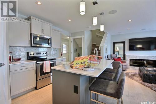 310 Myles Heidt Lane, Saskatoon, SK - Indoor Photo Showing Kitchen With Upgraded Kitchen