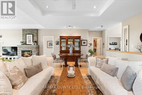 49 Maplehurst Crescent, Prince Edward County (Wellington), ON - Indoor Photo Showing Living Room With Fireplace