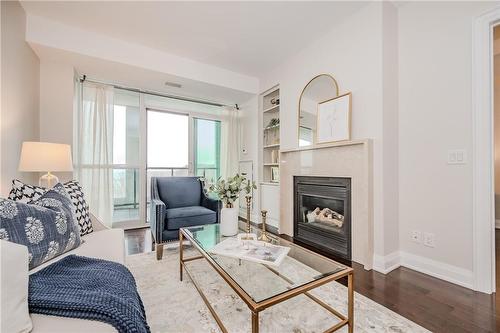 11 Bronte Road|Unit #516, Oakville, ON - Indoor Photo Showing Living Room With Fireplace