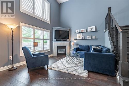 53 Foxtrot Drive, Hamilton (Stoney Creek), ON - Indoor Photo Showing Living Room With Fireplace