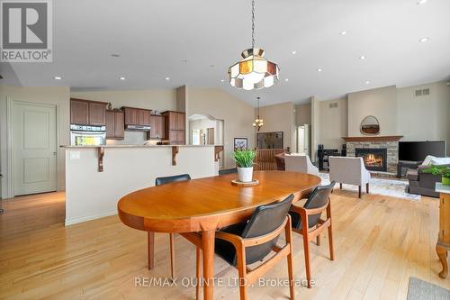 1774 County Road 3, Prince Edward County (Ameliasburgh), ON - Indoor Photo Showing Dining Room With Fireplace