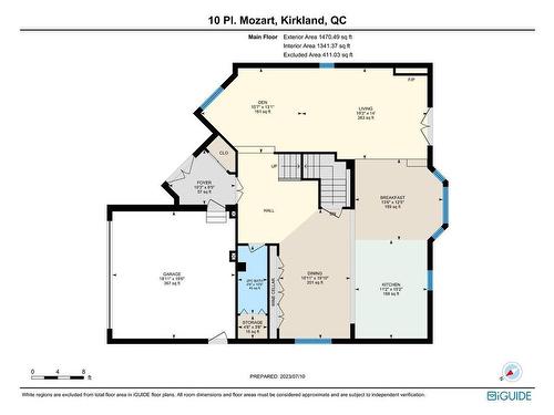 Plan (croquis) - 10 Place Mozart, Kirkland, QC 