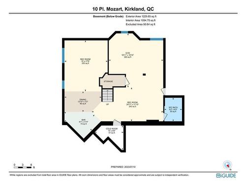 Plan (croquis) - 10 Place Mozart, Kirkland, QC 