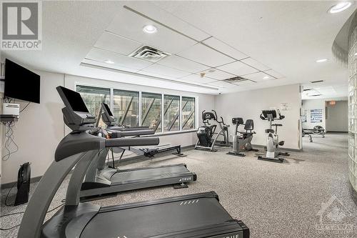 199 Kent Street Unit#Ph2407, Ottawa, ON - Indoor Photo Showing Gym Room