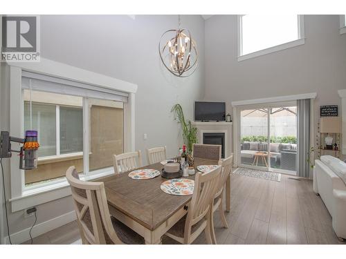 6600 Okanagan Avenue Unit# 15, Vernon, BC - Indoor Photo Showing Dining Room With Fireplace