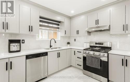 3325 Victory Crescent, Mississauga (Malton), ON - Indoor Photo Showing Kitchen With Double Sink