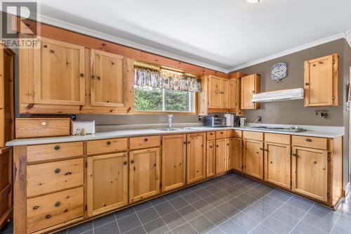 235 Burnt Head Road Loop Road, Cupids, NL - Indoor Photo Showing Kitchen With Double Sink