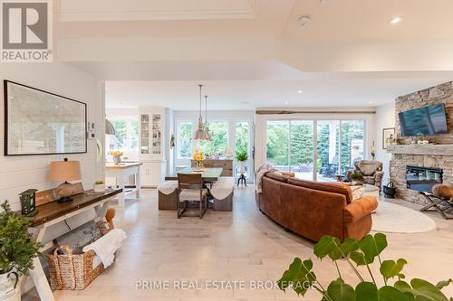 34734 Bayfield Road, Bluewater (Bayfield), ON - Indoor Photo Showing Living Room With Fireplace