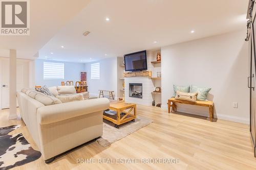 34734 Bayfield Road, Bluewater (Bayfield), ON - Indoor Photo Showing Living Room With Fireplace