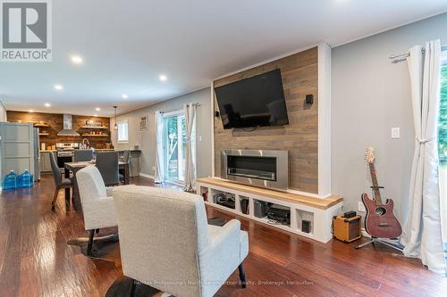 1625 Hunter Creek Road, Minden Hills, ON - Indoor Photo Showing Living Room With Fireplace