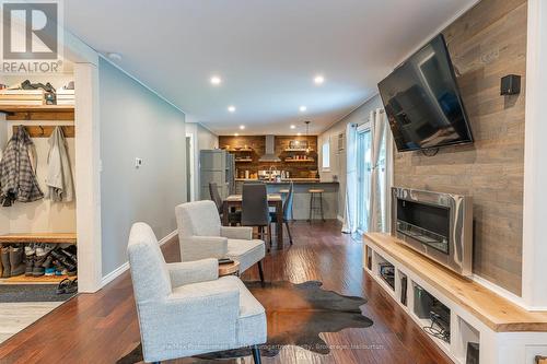 1625 Hunter Creek Road, Minden Hills, ON - Indoor Photo Showing Living Room With Fireplace