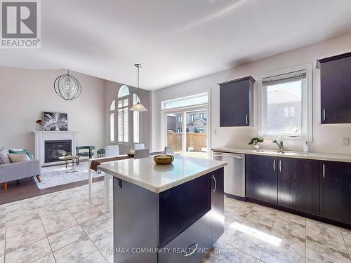 155 William Fair Drive, Clarington (Bowmanville), ON - Indoor Photo Showing Kitchen With Fireplace