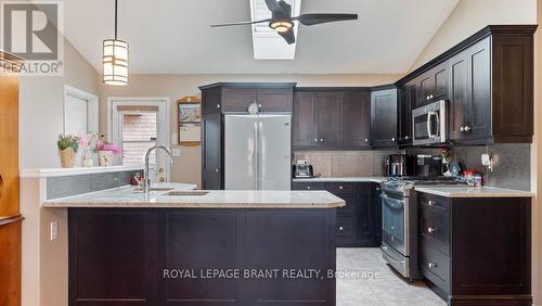 9 Anastasia Crescent, Brantford, ON - Indoor Photo Showing Kitchen With Double Sink