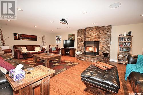 Eagles Wings Acreage, Big River Rm No. 555, SK - Indoor Photo Showing Living Room With Fireplace