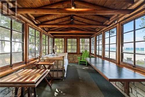 Family Room toward Lake. Look at all those windows. - 204 Victoria Street, Inverhuron, ON - Indoor Photo Showing Other Room