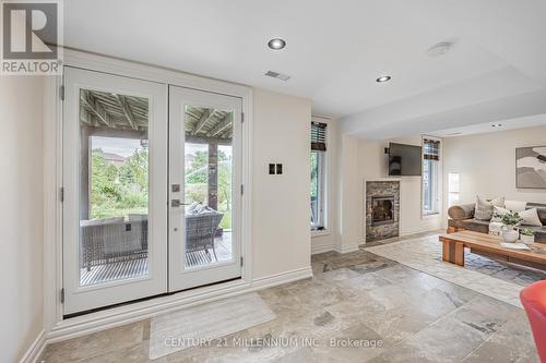 26 Porchlight Road, Brampton, ON - Indoor Photo Showing Living Room With Fireplace