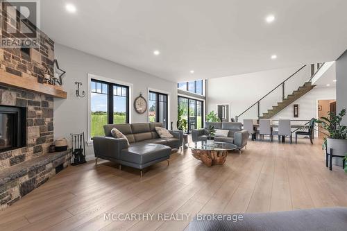 585437 County Rd  17, Melancthon, ON - Indoor Photo Showing Living Room With Fireplace