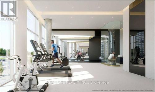 B-2501 - 1 Promenade Circle, Vaughan (Brownridge), ON - Indoor Photo Showing Gym Room