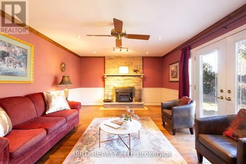 8 Huttonville Drive, Brampton (Huttonville), ON - Indoor Photo Showing Living Room With Fireplace