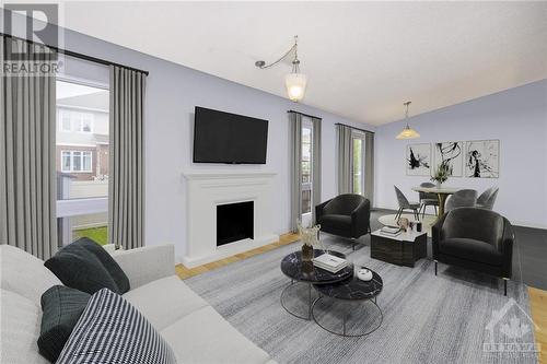 274 Deercroft Avenue, Ottawa, ON - Indoor Photo Showing Living Room With Fireplace