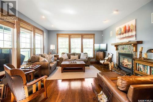 12 Watson Bay, Mckillop Rm No. 220, SK - Indoor Photo Showing Living Room With Fireplace