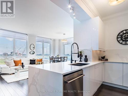 1409 - 15 Viking Lane, Toronto, ON - Indoor Photo Showing Kitchen With Double Sink With Upgraded Kitchen