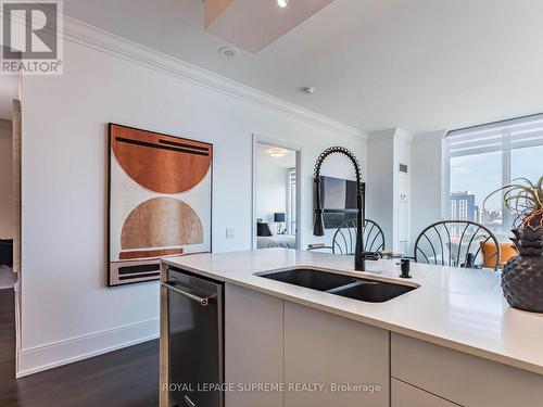 1409 - 15 Viking Lane, Toronto, ON - Indoor Photo Showing Kitchen With Double Sink