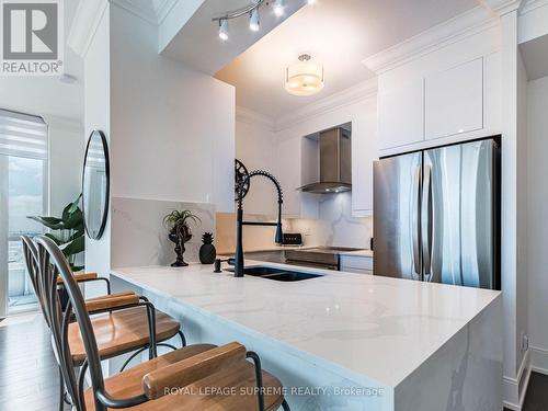 1409 - 15 Viking Lane, Toronto, ON - Indoor Photo Showing Kitchen With Double Sink With Upgraded Kitchen