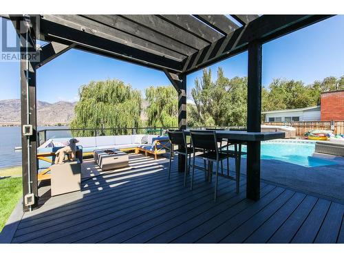 8516 32Nd Avenue, Osoyoos, BC - Outdoor With Body Of Water With Deck Patio Veranda With Exterior