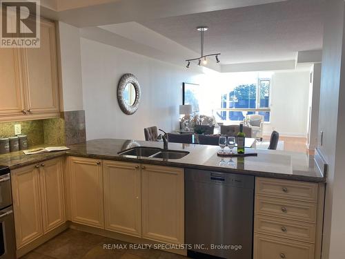 508 - 80 Port Street E, Mississauga (Port Credit), ON - Indoor Photo Showing Kitchen With Double Sink