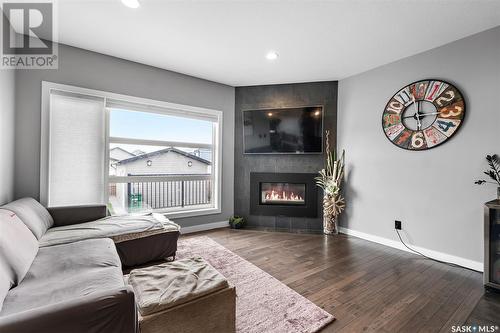 139 Johns Road, Saskatoon, SK - Indoor Photo Showing Living Room With Fireplace