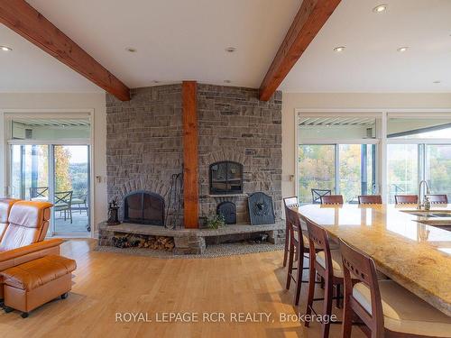 3030 Concession Road 3, Adjala-Tosorontio, ON - Indoor Photo Showing Living Room With Fireplace