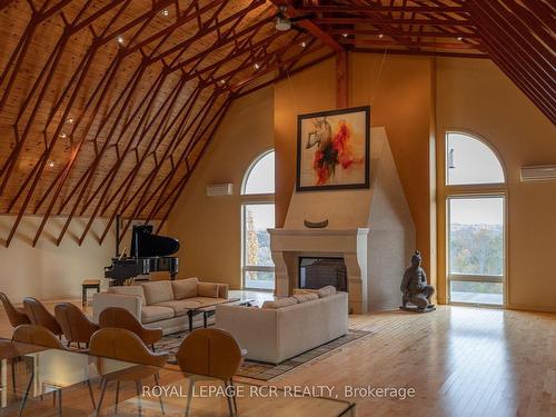 3030 Concession Road 3, Adjala-Tosorontio, ON - Indoor Photo Showing Living Room With Fireplace