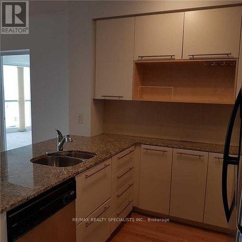 3703 - 21 Carlton Street, Toronto, ON - Indoor Photo Showing Kitchen With Double Sink