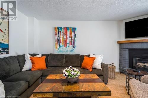 28 Ramblings Way Unit# 42, Collingwood, ON - Indoor Photo Showing Living Room With Fireplace