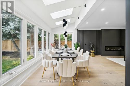 4344 Dallas Court, Mississauga (Rathwood), ON - Indoor Photo Showing Dining Room With Fireplace