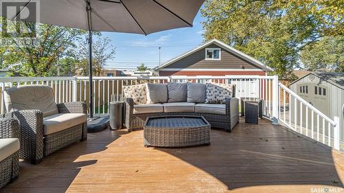 1314 3Rd Avenue Ne, Moose Jaw, SK - Outdoor With Deck Patio Veranda With Exterior