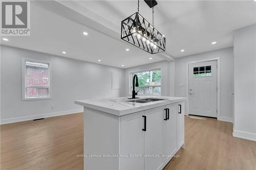 Upper - 47 Macdonald Avenue, Hamilton (Kirkendall), ON - Indoor Photo Showing Kitchen With Double Sink