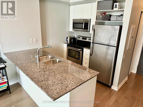 #1101 - 105 The Queensway, Toronto (High Park-Swansea), ON - Indoor Photo Showing Kitchen With Stainless Steel Kitchen With Double Sink