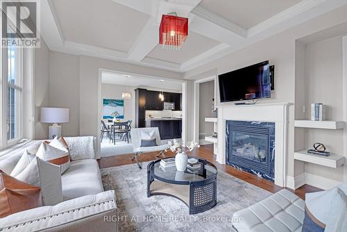 75 Wycombe Street, Whitby (Brooklin), ON - Indoor Photo Showing Living Room With Fireplace