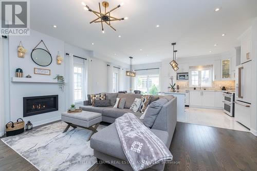 7 Overlea Drive, Brampton, ON - Indoor Photo Showing Living Room With Fireplace