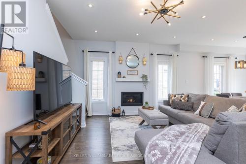 7 Overlea Drive, Brampton, ON - Indoor Photo Showing Living Room With Fireplace