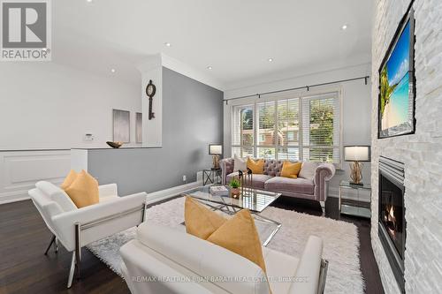 64 Cresthaven Drive, Toronto (Hillcrest Village), ON - Indoor Photo Showing Living Room With Fireplace