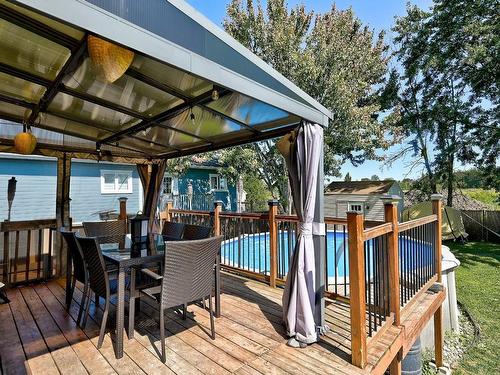 Balcony - 260 Rue Dupuis, Saint-Philippe, QC - Outdoor With Above Ground Pool With Deck Patio Veranda With Exterior