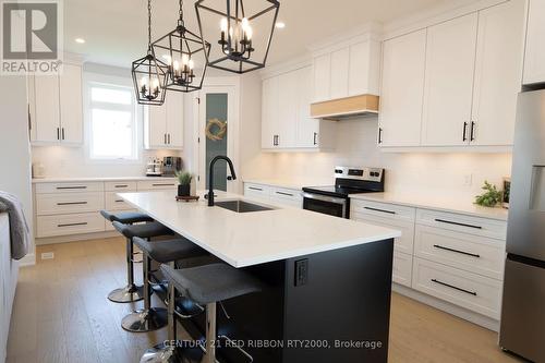 11 Briscoe Crescent, Strathroy-Caradoc (Ne), ON - Indoor Photo Showing Kitchen With Upgraded Kitchen